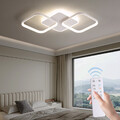 LED Design Deckenleuchte Dimmbar Deckenlampe mit Fernbedienung Wohnzimmer Weiß