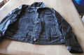 schwarze Damen Jeansjacke / Jacke mit Ärmeln aus Kunstleder Gr. S von Alcott #RB