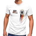 Herren T-Shirt personalisiert mit Name Deutschland TrikotFußball