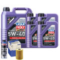 Motoröl 5W40 LIQUI MOLY Synthoil High Tech 9L+MAHLE Ölfilter +Spülung