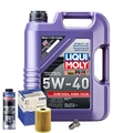 Motoröl 5W40 LIQUI MOLY 5L+MAHLE Ölfilter+Spülung+Ölablassschraube