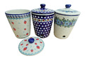 Knoblauchbehälter Zwiebeltopf Vorratsdose 0,9L Bunzlauer Keramik Polish Pottery