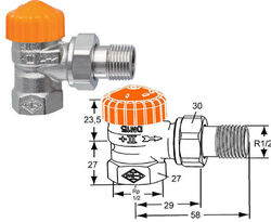 Heimeier Eclipse Thermostatventil 3/8 1/2 3/4 hydraulischer Abgleich HeizkörperEclipse für den Automatischen hydraulischen Abgleich