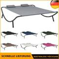 Outdoor Loungebett Stoff Doppelliege Gartenliege Liege Viele Farben vidaXL