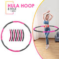 Hula Hoop Fitness Reifen Erwachsene 8 Teile Bauchtrainer Gewicht Fitnesstraining