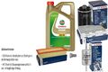 BOSCH Inspektionspaket 5 L Castrol EDGE FST 5W-30 LL für Audi A3 1.8