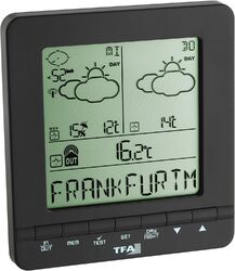 TFA Funk Wetterstation Wettervorhersage mit Außen Sensor Funk Wetter Prognose 