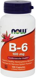 NOW FOODS, VITAMIN B-6 Herzsystem 100mg 100 Kapseln SUPER PREIS
