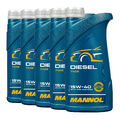 5 (5x1) Liter MANNOL 15W-40 Diesel mineralisches Universal-Motoröl