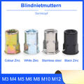 Blindnietmuttern Edelstahl A2 V2A Einnietmuttern Senkkopf M3 M4 M5 M6 M8 M10 M12