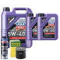 Motoröl 5W40 LIQUI MOLY Synthoil High Tech 7L +MANN Ölfilter +Spülung