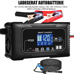 15A/20A/30A Auto Batterie Ladegerät für LiFePO4 Lithium Batterie Motorrad 