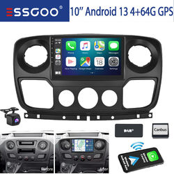 DAB+ Autoradio Android13 4+64G Für Renault Master 3 Opel Movano B Carplay Kamera