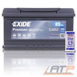 EXIDE AUTOBATTERIE 12V 85Ah STARTERBATTERIE 800A INKL LIQUI MOLY BATTERIEPOLFETTSOFORT EINSATZBEREIT-PREIS ENTHÄLT 7,50 € BATTERIEPFAND