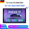 13.1” Android 13 Autoradio Carplay Für Audi A4 00-2009 GPS Navi WIFI DAB+ 4+64G