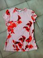  TED BAKER  wunderschönes  florales T-Shirt Gr.3 Viskose