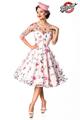Belsira Vintage Retro Kleid Blumenkleid gefüttert Swingkleid Netz Tüll 50s 50er