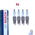 4x (4 Stück) BOSCH Zündkerze Super Plus Iridium 0242240665 für AUDi VW OPEL