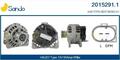 SANDO 2015291.1 Lichtmaschine Generator 90A 12V für VW Golf IV Schrägheck (1J1)