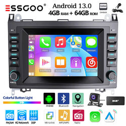 DAB+ Autoradio 4+64G Carplay GPS NAVI RDS Für Mercedes Benz A B Klasse W639 W169