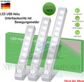 LED Unterbauleuchte mit Bewegungsmelder USB AKKU Küche Schrank Nachtlampe Magnet