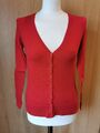 Street One Weste Strickjacke Cardigan mit V-Ausschnitt rot Gr.36