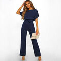 Jumpsuit Elegant Lang Einteiler Sommer Hosenanzug Gürtel Clubwear OverallS MJ