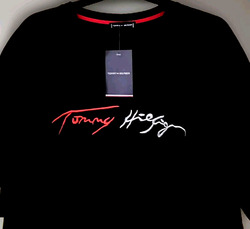 Herren T-Shirt◇TOMMY HILFIGER◇Gr.2XL◇Klassisch◇Schwarz◇Logo-Schriftzug Stick◇