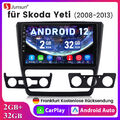 2+32G Android 12 Carplay 10” Autoradio Für Skoda Yeti 2008-2013 GPS Navi DAB+ BT