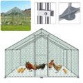 3x6x2m Hühnerstall Hühnerhaus Verzinkter Stahl Kleintierstall Hühnerkäfig Huhn