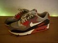 NIKE AIR MAX 90 GS grau weiß rot schwarz Damen Größe 40