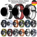 Silikon Uhrenarmband Samsung Galaxy Watch 4 5 6 7 Classic Pro 40 bis 47 mm Uhr