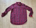 long Bluse Hemd von Esprit Gr. 36/38 rot blau kariert 