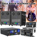 2stk 750W Feuerwerk Sparkular Funkenmaschine DMX Cold Spark Machine mit Batterie