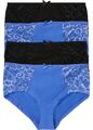 4er Pack Maxipanty Spitze Gr. 40/42 Schwarz Edelsteinblau Damen-Unterwasche Neu