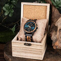 Herren Holz Armbanduhr Holzuhr Chronograph Männeruhr Geschenk Geburtstag Luxus