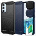 TPU Hülle für SAMSUNG GALAXY S24 S23 A55 A35 A54 Carbon Fiber Skin Brushed Cover