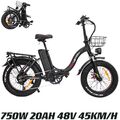 20 Zoll Elektrofahrrad 48V Elektro-Faltrad, Fat ebike,750W E Bike 20AH Citybike