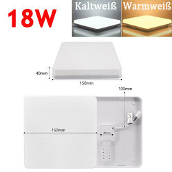 LED Deckenlampe Panel Deckenleuchte Eckig Wohnzimmer Schlafzimmer Küche BadLampe