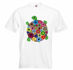 T-Shirt SCHILDKRÖTE MIT SCHÖNEM DEKOR AUF DEM PANZER SCHILDKRÖTEN