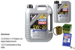 MANN-FILTER Ölfilter 6 L Liqui Moly Special Tec F 5W-30 für Land Rover Defender