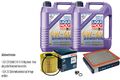 BOSCH Inspektionspaket 10L Liqui Moly Leichtlauf High Tech 5W-40 für Opel Movano