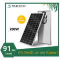 200W Solarmodul Solarpanel Solarzelle 12V Mono Photovoltaik Solaranlage Off Grid