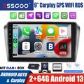Apple Carplay Android 13 GPS Navi DAB+ Autoradio 2+64GB Für Mazda 3 2004-2009 BK
