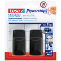 tesa Black Hooks L Powerstrips Klebehaken Large Eckig (B x H) 20 mm x 50 mm S...