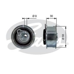 GATES Spannrolle Zahnriemen für VW Passat Variant 2.0 TDI 1.6 Audi A3 Skoda