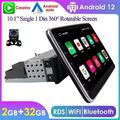 10.1 Zoll Android 12 Autoradio 1 DIN mit GPS Navi WiFi USB BT DAB+ Kamera 2+32GB