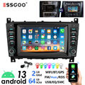 64G Android 13 Für Mercedes Benz C-Klasse W203 CLK Autoradio GPS NAVI BT Carplay