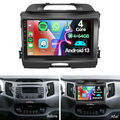 4+64GB Android 13 GPS Navi Autoradio Carplay GPS BT für KIA Sportage 3 2010-2016