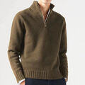 Herren Winter Warm Jacke Pullover Half Zip Neck Jumper Pullover ∑